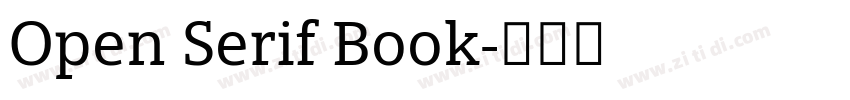 Open Serif Book字体转换